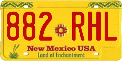 NM license plate 882RHL