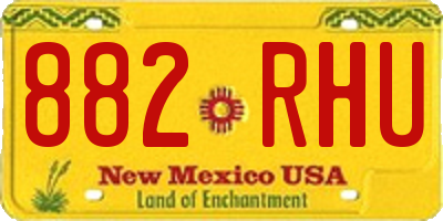 NM license plate 882RHU