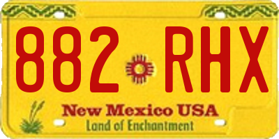 NM license plate 882RHX