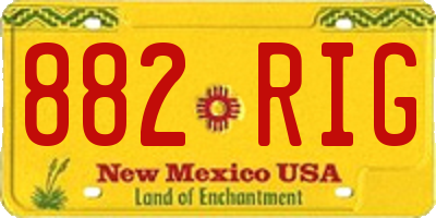 NM license plate 882RIG