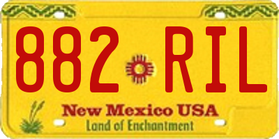 NM license plate 882RIL