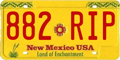 NM license plate 882RIP