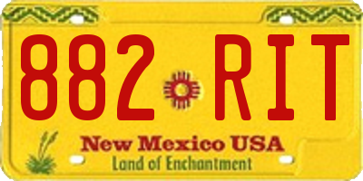 NM license plate 882RIT
