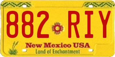 NM license plate 882RIY