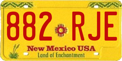 NM license plate 882RJE