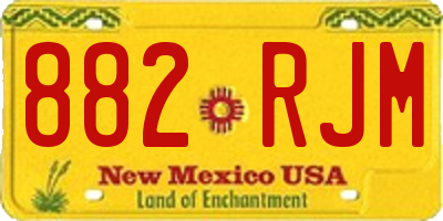 NM license plate 882RJM