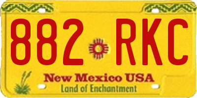 NM license plate 882RKC