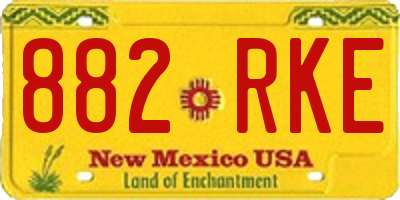 NM license plate 882RKE