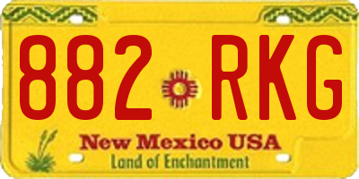 NM license plate 882RKG