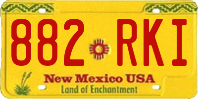 NM license plate 882RKI