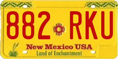NM license plate 882RKU