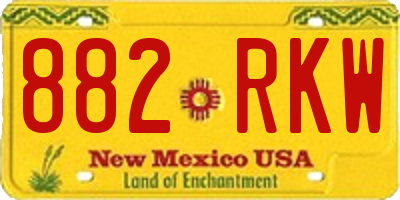 NM license plate 882RKW