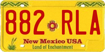NM license plate 882RLA