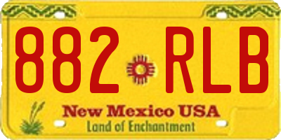 NM license plate 882RLB