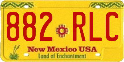 NM license plate 882RLC