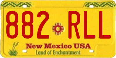 NM license plate 882RLL
