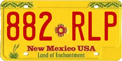 NM license plate 882RLP