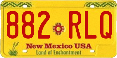 NM license plate 882RLQ
