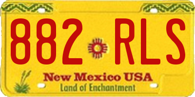 NM license plate 882RLS