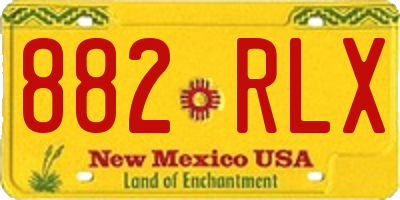NM license plate 882RLX