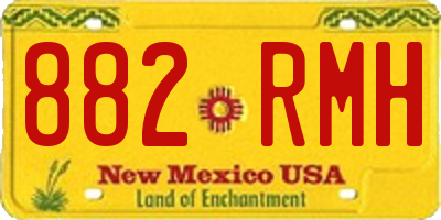 NM license plate 882RMH