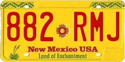 NM license plate 882RMJ