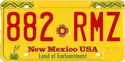 NM license plate 882RMZ