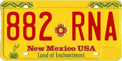 NM license plate 882RNA