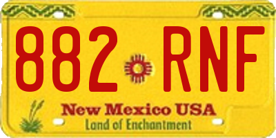 NM license plate 882RNF
