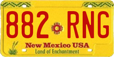 NM license plate 882RNG