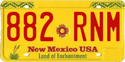 NM license plate 882RNM