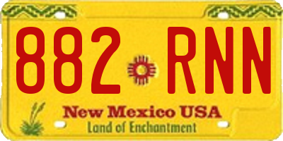 NM license plate 882RNN