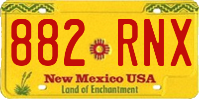 NM license plate 882RNX