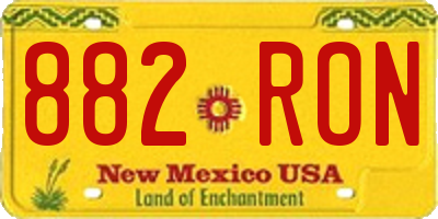 NM license plate 882RON