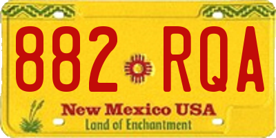 NM license plate 882RQA