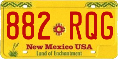 NM license plate 882RQG