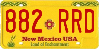 NM license plate 882RRD