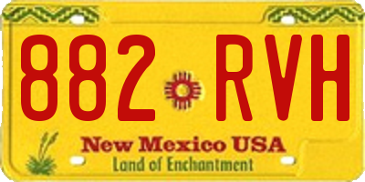 NM license plate 882RVH