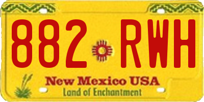 NM license plate 882RWH