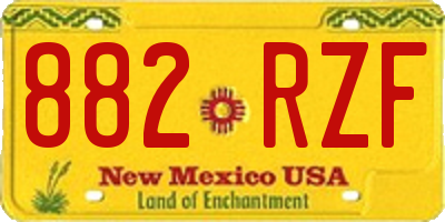 NM license plate 882RZF