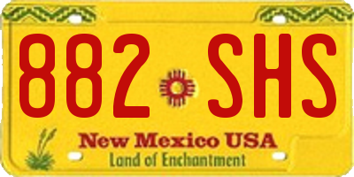 NM license plate 882SHS