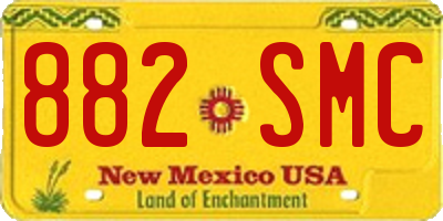 NM license plate 882SMC