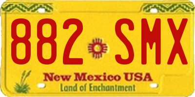 NM license plate 882SMX