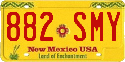 NM license plate 882SMY