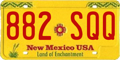 NM license plate 882SQQ