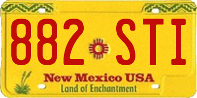 NM license plate 882STI