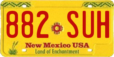NM license plate 882SUH