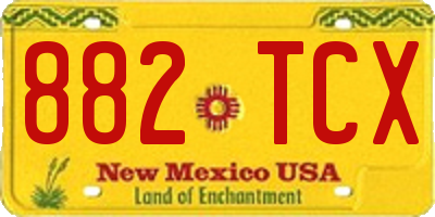 NM license plate 882TCX