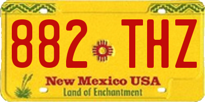 NM license plate 882THZ