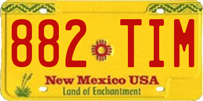 NM license plate 882TIM